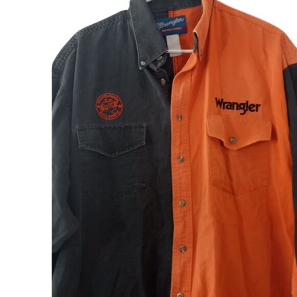 Vintage Wrangler Mens Bud Light Bull Riders Tour Western Button Down Shirt XXL - Picture 2 of 10